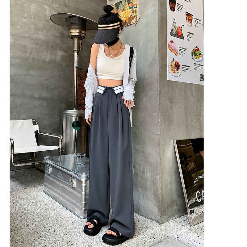 [YIREN Series]★Casual Pants★ 2color Bottoms Trousers Gaucho Pants Women's Gray Black