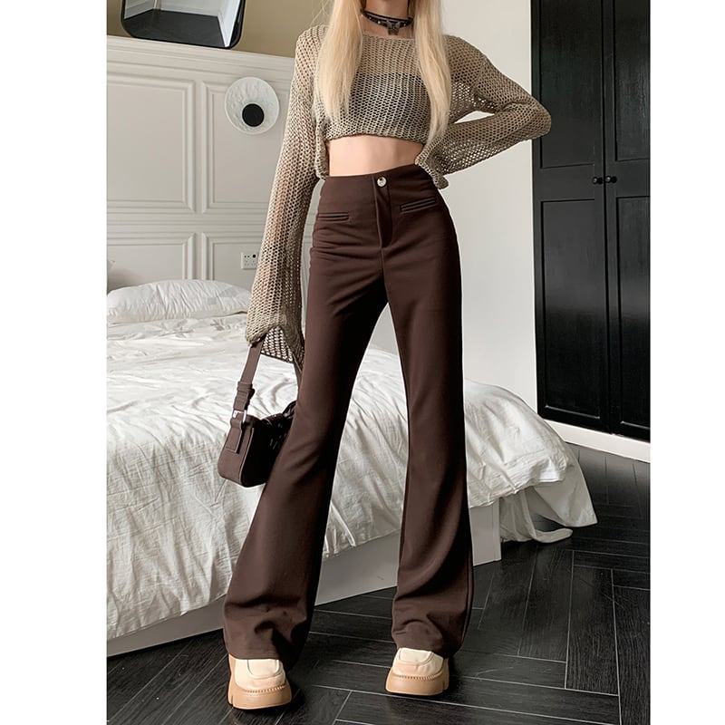 [KEKELI Series] ★Casual Pants★ 3color Bottoms Trousers Good slimming effect Easy to match Black Dark Gray Coffee color