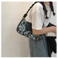 Load image into Gallery viewer, [HOTKISS Series] ★Bag★ Oil painting style floral pattern cute date commuting OL office switching black black
