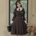 Load image into Gallery viewer, [DACHENGZI Series] ★Dress with tie★ Faux layered dress Vertical striped striped pattern Cute
