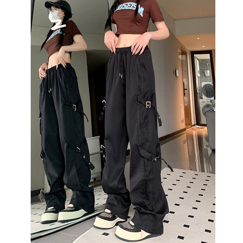 [MGJM Series]★Casual Pants★ 2color Bottoms Black Green Unisex Men's Retro