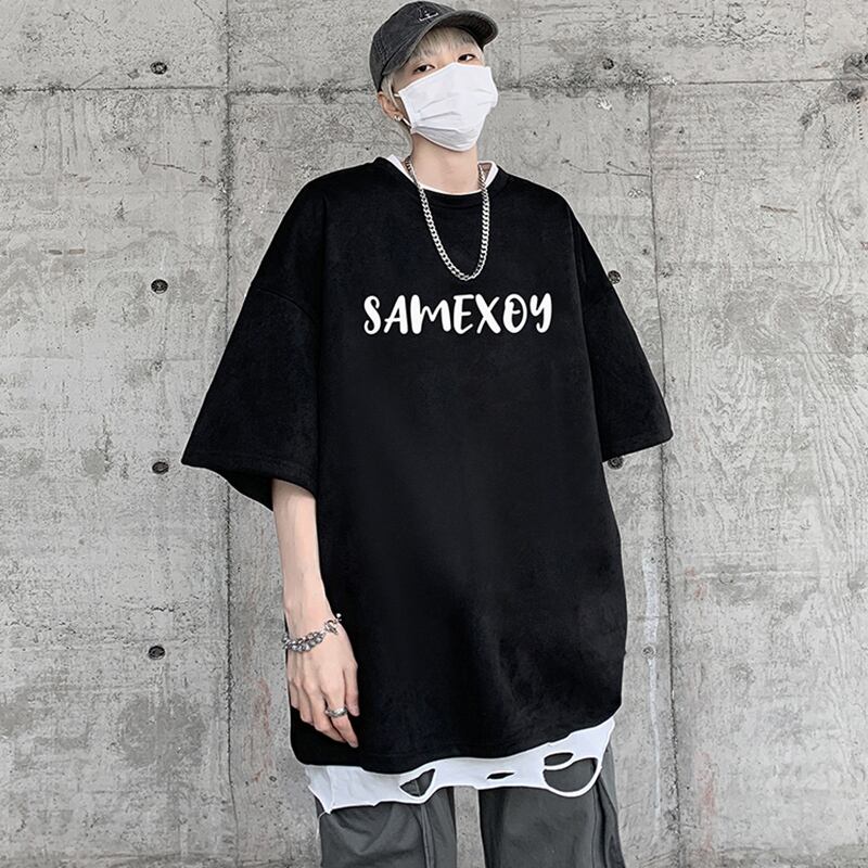 [Leonbinno Series] ★T-shirt★ 3color Tops Unisex Men's Retro Loose Large Size Print