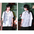 Load image into Gallery viewer, [Kokaisha---Shinkyo Series] ★China style shirt★ Short sleeve tops Short sleeve shirt Print Unique Original Easy to match
