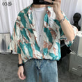 Load image into Gallery viewer, [Acha and the Old Series] ★Retro Shirt★ 3 colors, printed, loose fit, colorful, men's large sizes, ML, XL, 2XL
