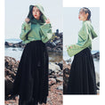 Load image into Gallery viewer, [Daiseiryusu Series]★China style hoodie★ Tops 2 colors, short length, Chinese buttons, hooded, green black
