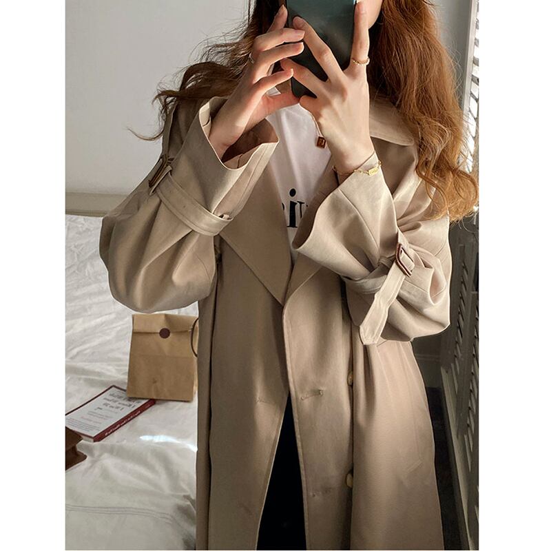 [ZHENMANZI series] ★Trench coat★ 2color long length coat outerwear for improving temperament, commuting, dating