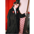 Load image into Gallery viewer, [Ancient ghost house---Shanhai-kei series] ★China style coat★ Lasha embroidery, long length, thick, black, black, easy to match
