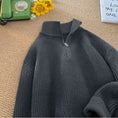 Load image into Gallery viewer, [Han Rishin Series] ★Sweater★ 4color Knit Tops Unisex Men's High Neck Zippered Simple
