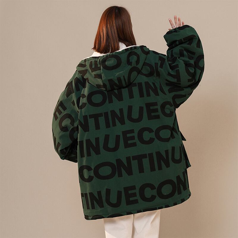 [Morimoto Series] ★Winter Coat★ 2color Thick Warm Unisex Men's Alphabet Black Green