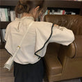 Load image into Gallery viewer, [KEKE series] ★Tops★ 2-color blouse shirt with design, cute, beige, black, easy to match
