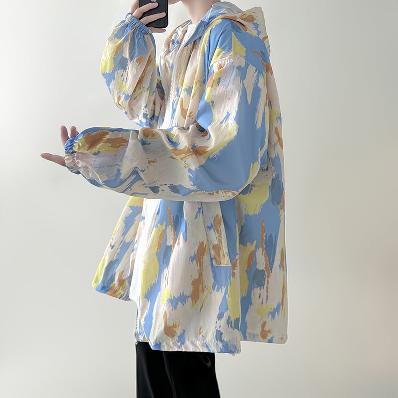 [CHAOMEICHEN Series] ★Thin outerwear★ 2color Unisex Men's Oil Painting Style Sun Protection Cooling Measures