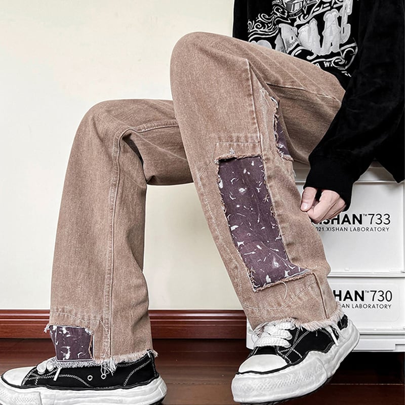 [Men's Series]★Casual Pants★ 2color Bottoms Unisex Men's Switching Large Size Slimming