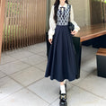 Load image into Gallery viewer, [Dong Xiaojie Series] ★Dress★ Long length, large size, fake layered, diamond shape, switching
