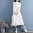 Load image into Gallery viewer, Embroidered dress, improved Chinese dress, women's party, S, M, L, XL, beige
