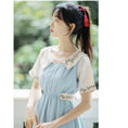 Load image into Gallery viewer, [Poetry Series] ★Chinese-style dress★ 2 colors Dress Embroidery Green Blue SML XL Improve your temperament Cute
