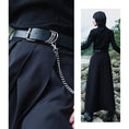 Load image into Gallery viewer, [Daiseiryusu Series] Long Skirt with Belt, Pleated Skirt, Elegant, Slimming, Black
