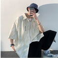 Load image into Gallery viewer, [Hyakuyakuge Series]★Shirt★ 2colors Black or White Short Sleeves Summer Print Unisex Large Size Men's Loose Fit Easy to Match
