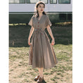 Load image into Gallery viewer, [Nan Kemu Series] ★One Piece★ Short Sleeve Dress Plaid Dress Ladies Retro SML
