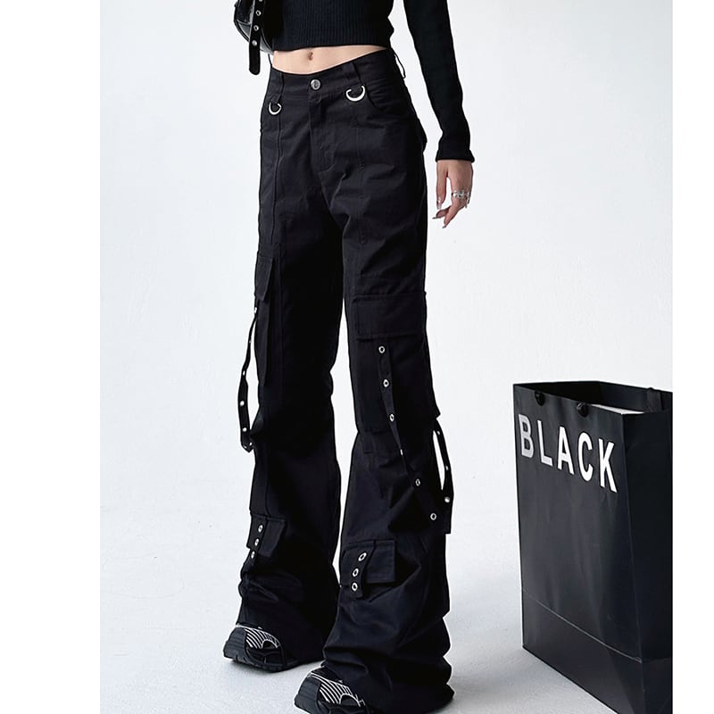 [MUYUZI Series] ★Casual Pants★ Bottoms Trousers Fashion Slimming Black Designed Cool