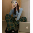 Load image into Gallery viewer, [MEIMEI Series]★Pants★ 2color Casual Pants Bottoms Plaid Pattern Green Red Green Red
