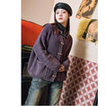 Load image into Gallery viewer, [Kokaisha---Dragon dyeing series] ★China style outerwear★ 2color cardigan knit green purple
