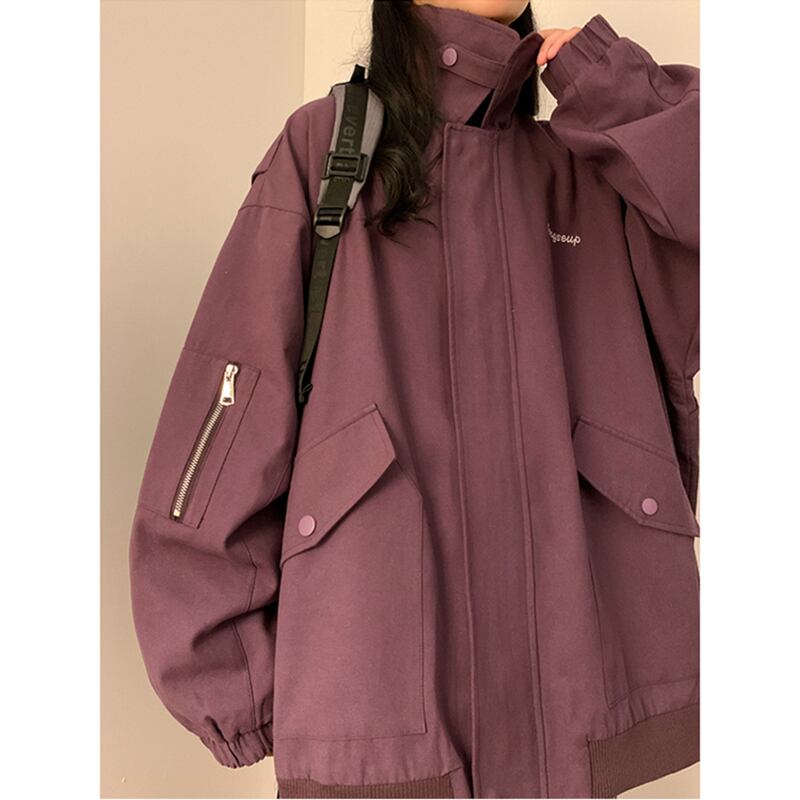 [SENSU Series]★Jacket★ 2color outerwear unisex men's green purple green purple casual