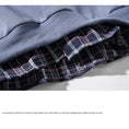 Load image into Gallery viewer, [Satoru Series] ★Tops★ 3 colors fake layered casual plaid pattern unisex men's black gray blue
