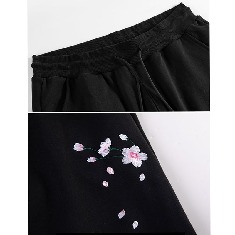 [Machiha clan series]★China style pants★Bottoms embroidery peacock peacock black black large size cool