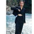 Load image into Gallery viewer, [Da Qinglong Shu Series] ★China style outerwear★ Blazer, mini length, Chinese buttons, Chinese clothes, black, slimming
