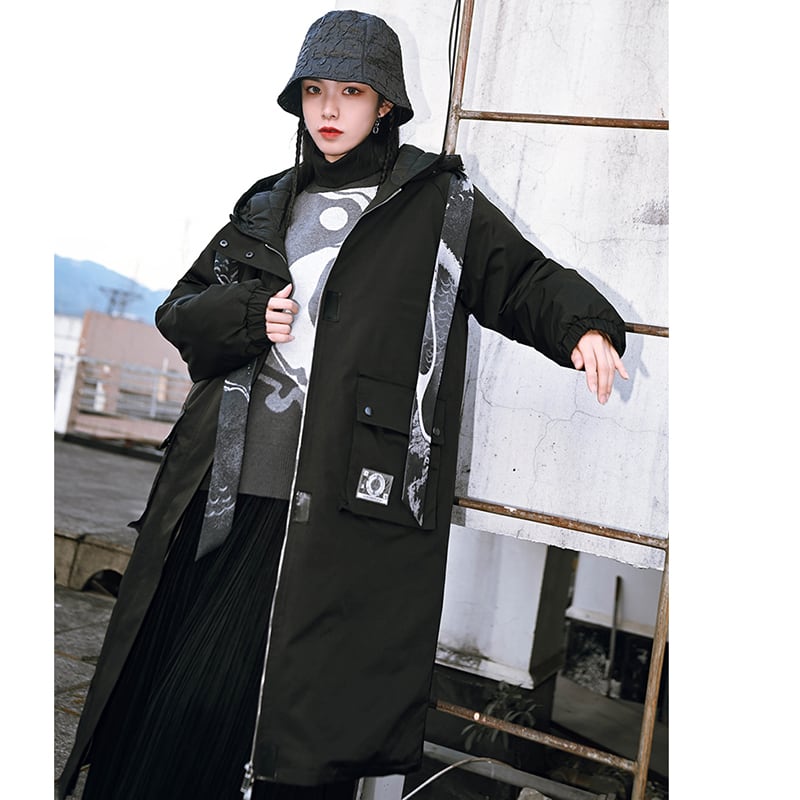 [Ancient Monster House---Kinryu Series] ★China style coat★ Cotton coat, thick, warm, winter clothes, long coat, black, black