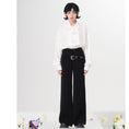 Load image into Gallery viewer, [Yang's Great Dream Series] ★Casual Pants★ 2color Pants Bottoms Designed Black Black Brown
