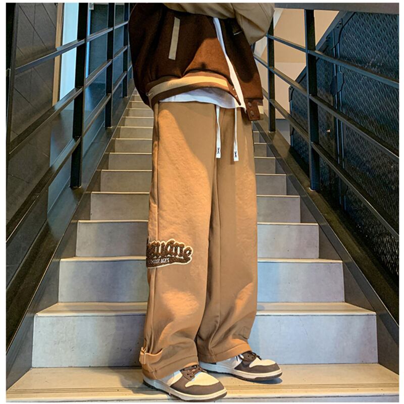 [BIGEMAN Series]★Pants★ 2color Casual Pants Bottoms Brushed Lining Unisex Men's Large Size Brown Black