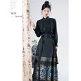 Load image into Gallery viewer, [Lou series]★China style skirt★Maki skirt bottoms Hanfu skirt black black long length
