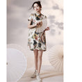 Load image into Gallery viewer, [YUEQIAO Series] ★Improved Chinese dress★ Short length crane loose fitting dress wedding fireworks festival festival
