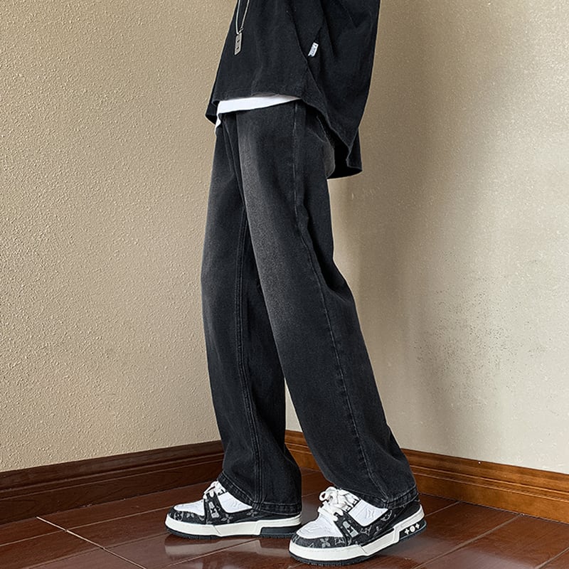 [V37 Series]★Denim Pants★ 2color Bottoms Unisex Men's Trousers Spring/Summer Easy to Match Fashion