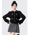 Load image into Gallery viewer, [WEIWU Series]★Shirt★ Tops Ladies Short Length Corduroy Black Cute Stylish
