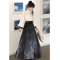 Load image into Gallery viewer, [Dust Smoke Cloud Dream---Picture Series]★China style skirt★Maki skirt, Chinese clothing, ink pattern, long length, original, cute, Hanfu skirt
