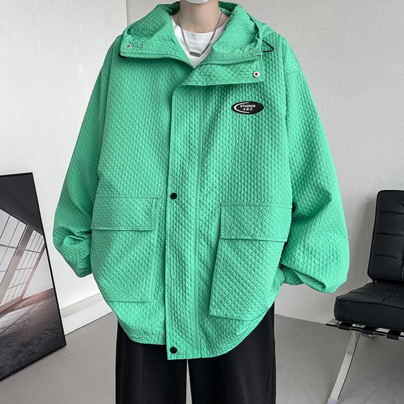 [YOULIN Series]★Jacket★ 3color Unisex Men's Large Size Casual with Hat Black White Green