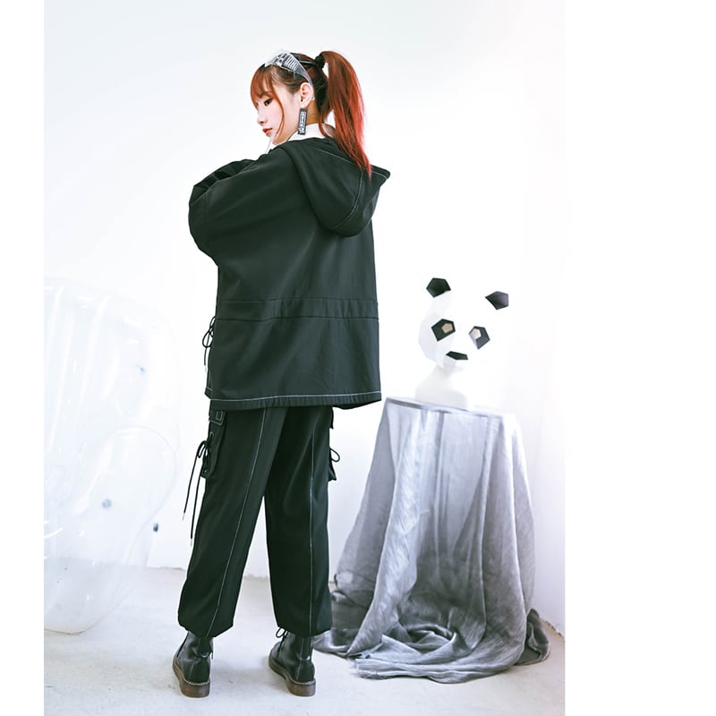 [Ancient monster---Swallow tail butterfly series]★China style outerwear★ coat hooded butterfly original black black spring and autumn clothes