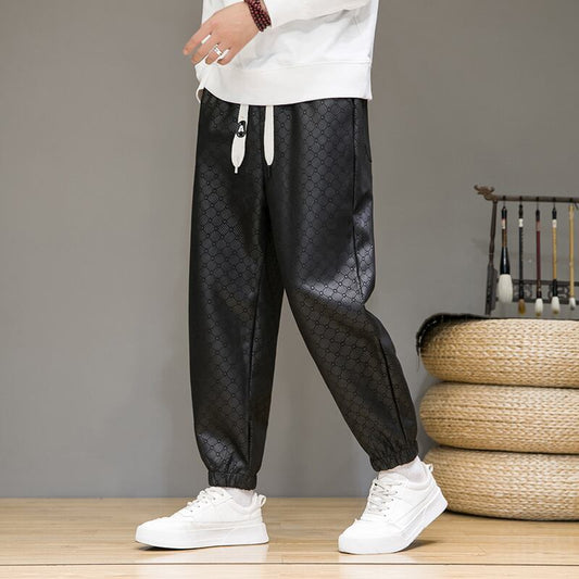 [Mowensai Series]★China style trousers★ 3color bottoms casual pants unisex men's large size suede