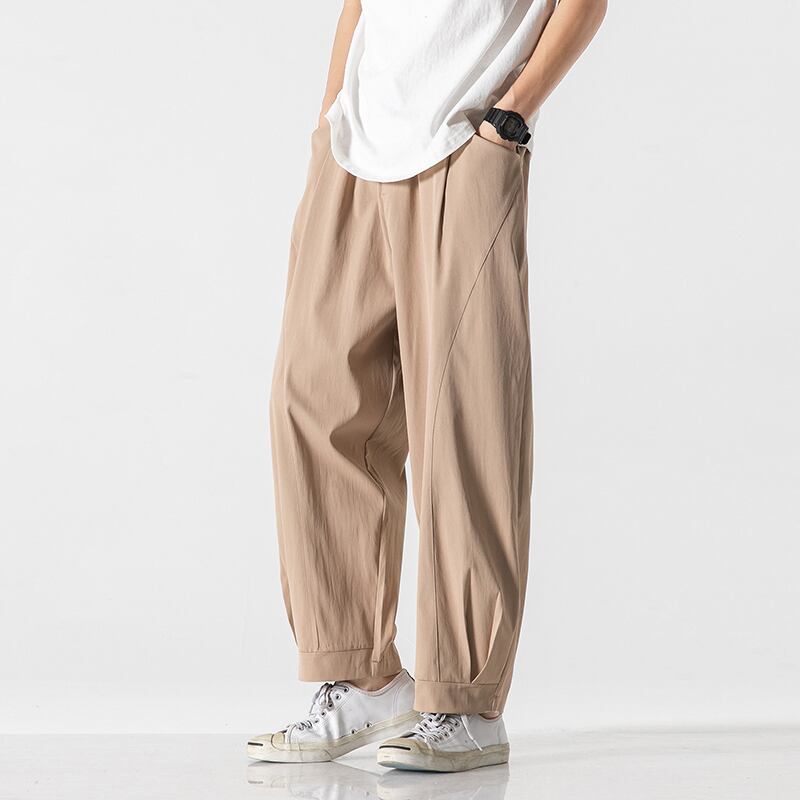 [Small Trouble Series] ★China style pants★ 4color bottoms, unisex, men's, large size, plain, easy to match, retro