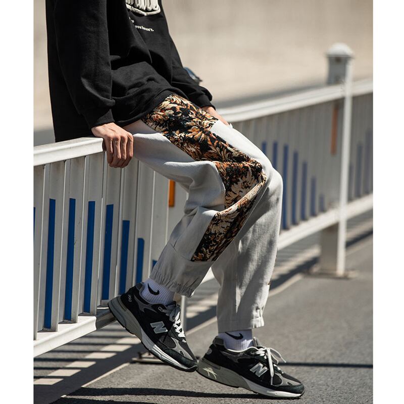 [Korean Holiday Series]★China style pants★Casual pants 4color Oil painting style Unisex Large size