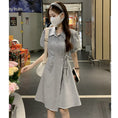 Load image into Gallery viewer, [YIHAO Series] ★Dress ★ 2color Short Sleeve Dress Short Length Dress Women's Gray Black
