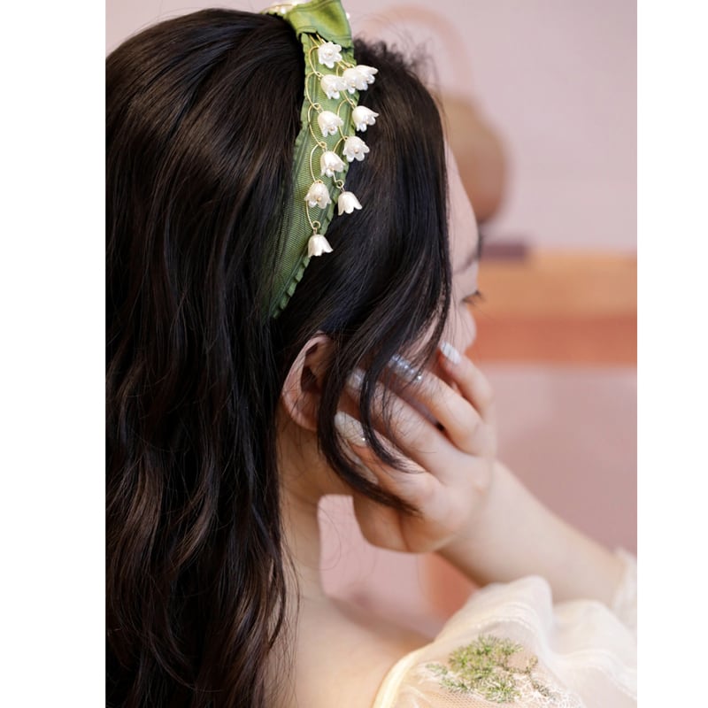 [Ma Series]★Headband★ Ladies Accessories Hair Ornament Suzuran Suzuran Green Green Improves temperament