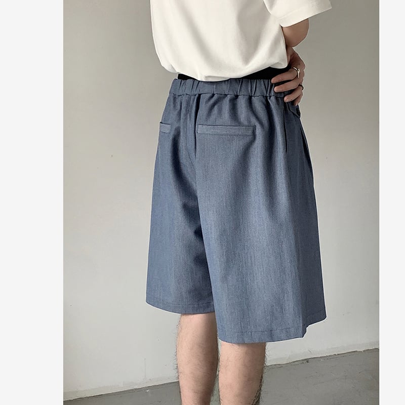 [AIMAKOU Series] ★Shorts★ Shorts 3color Unisex Men's Elastic Waist Black Brown Blue