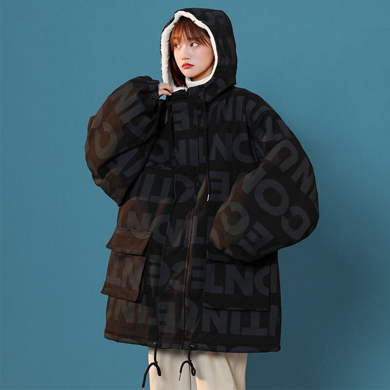 [Morimoto Series] ★Winter Coat★ 2color Thick Warm Unisex Men's Alphabet Black Green