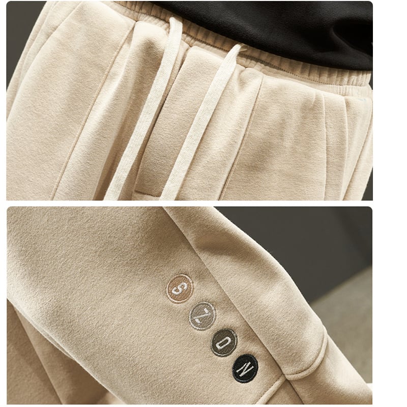 [Szon Series] ★Casual Pants★ 2color Regular type Fleece lining type Bottoms Unisex Men's Dark Gray Light Brown