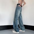 Load image into Gallery viewer, [V37 Series]★Denim pants★ 3color bottoms pants unisex men's blue black simple
