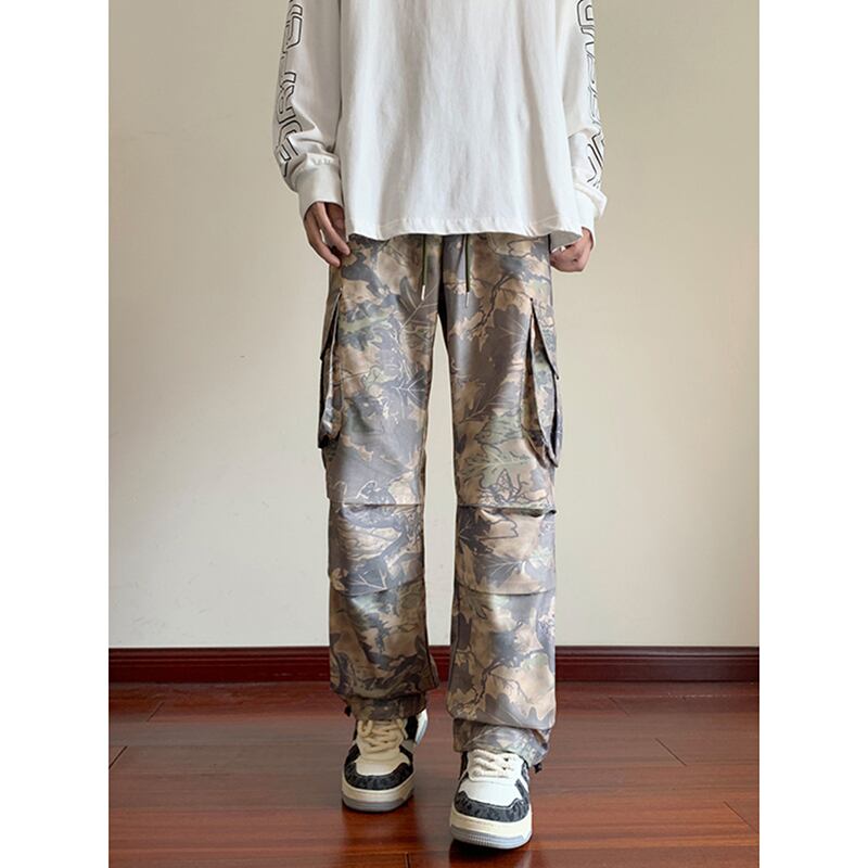 [KADISHOU Series] ★Casual Pants★ 2color Bottoms Trousers Unisex Men's Print Unique Large Size