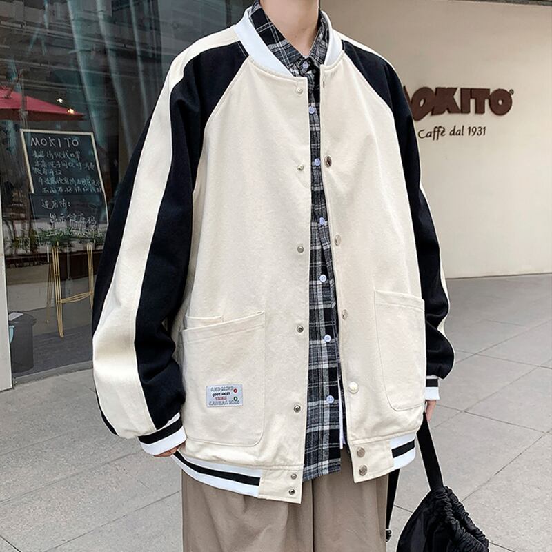 [BIGEMAN Series]★Jacket★ Outerwear 2color Unisex Men's Large Size Color Scheme Retro Spring Clothes